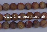 CVJ11 15.5 inches 6mm round matte venus jasper beads wholesale