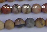 CVJ14 15.5 inches 10mm round matte venus jasper beads wholesale