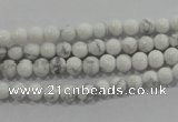 CWB200 15.5 inches 4mm round natural white howlite beads wholesale