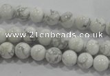 CWB201 15.5 inches 6mm round natural white howlite beads wholesale