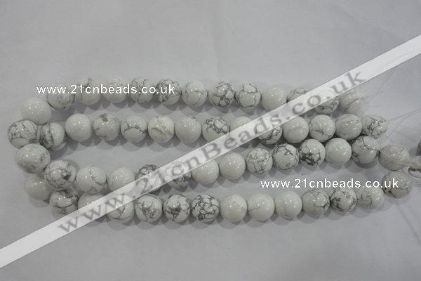 CWB205 15.5 inches 14mm round natural white howlite beads wholesale