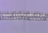 CWB221 15.5 inches 6mm round matte white howlite beads