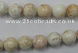 CWB314 15.5 inches 12mm round natural howlite turquoise beads