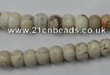 CWB321 15.5 inches 6*8mm rondelle howlite turquoise beads wholesale