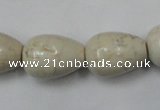 CWB334 15.5 inches 15*22mm teardrop howlite turquoise beads