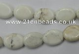 CWB352 15.5 inches 10*14mm oval howlite turquoise beads wholesale