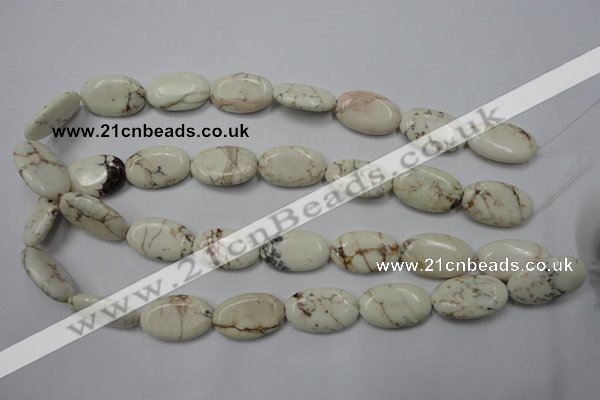 CWB355 15.5 inches 16*25mm oval howlite turquoise beads wholesale