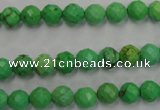 CWB391 15.5 inches 6mm faceted round howlite turquoise beads