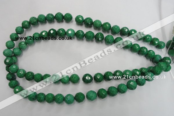 CWB403 15.5 inches 10mm faceted round howlite turquoise beads