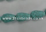 CWB471 15.5 inches 10*16mm faceted teardrop howlite turquoise beads