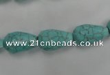 CWB471 15.5 inches 10*16mm faceted teardrop howlite turquoise beads