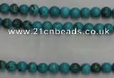 CWB551 15.5 inches 3mm round howlite turquoise beads wholesale