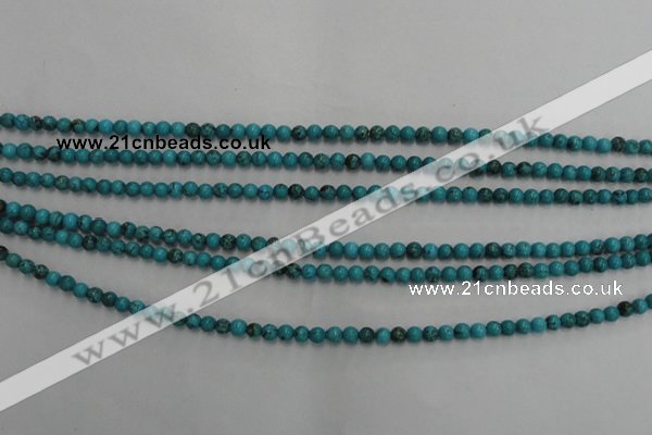 CWB551 15.5 inches 3mm round howlite turquoise beads wholesale