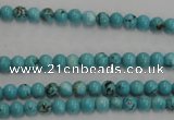 CWB553 15.5 inches 4mm round howlite turquoise beads wholesale