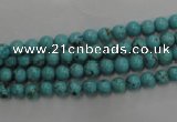 CWB554 15.5 inches 5mm round howlite turquoise beads wholesale