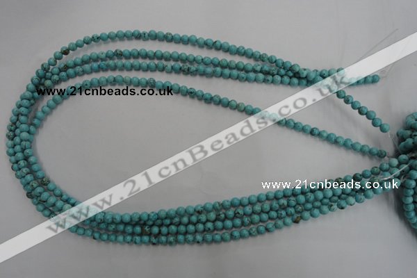 CWB554 15.5 inches 5mm round howlite turquoise beads wholesale