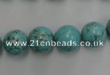 CWB558 15.5 inches 12mm round howlite turquoise beads wholesale