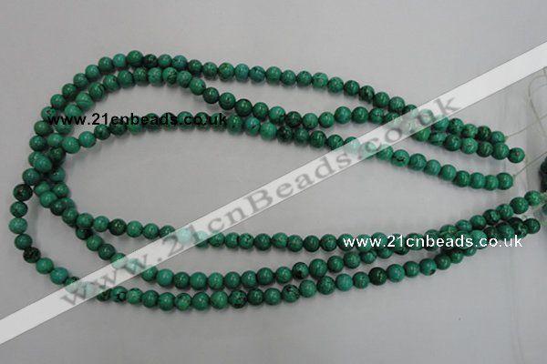 CWB565 15.5 inches 6mm round howlite turquoise beads wholesale