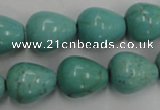 CWB677 15.5 inches 13*16mm teardrop howlite turquoise beads wholesale