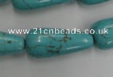 CWB680 15.5 inches 13*30mm teardrop howlite turquoise beads wholesale