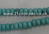 CWB683 15.5 inches 4*7mm rondelle howlite turquoise beads wholesale