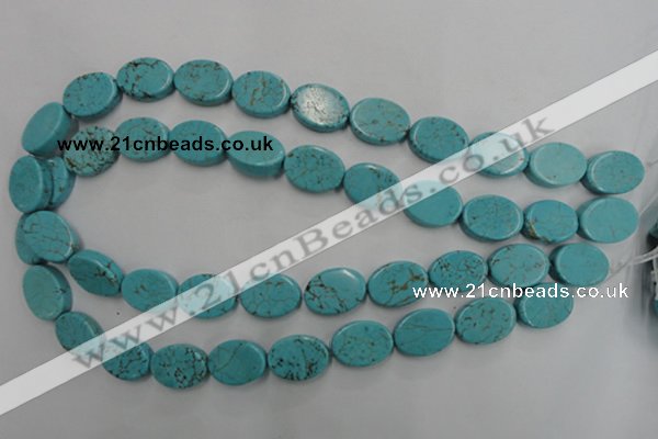 CWB734 15.5 inches 13*18mm oval howlite turquoise beads wholesale