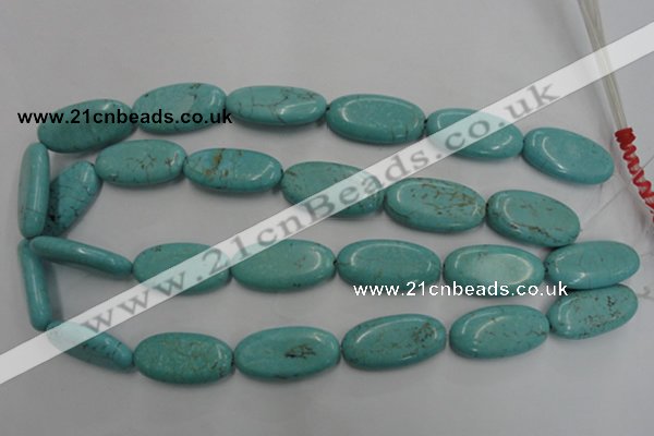 CWB737 15.5 inches 15*30mm oval howlite turquoise beads wholesale