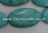 CWB738 15.5 inches 20*36mm oval howlite turquoise beads wholesale