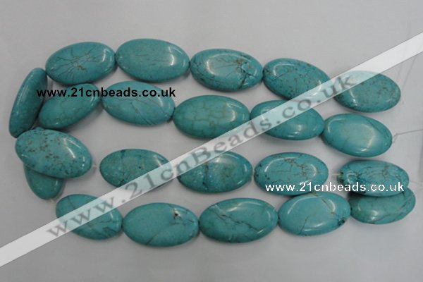 CWB738 15.5 inches 20*36mm oval howlite turquoise beads wholesale