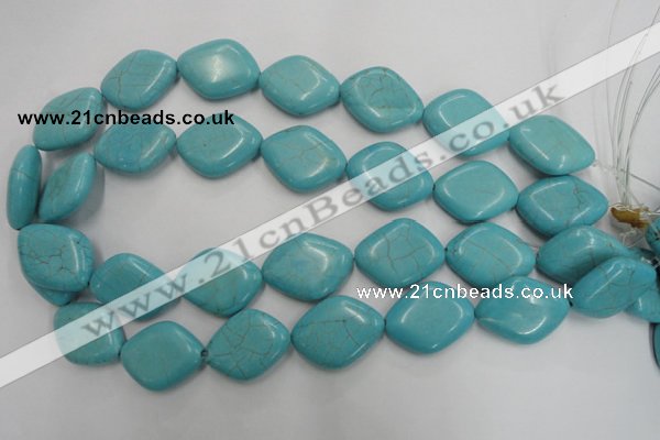 CWB745 15.5 inches 20*26mm diamond howlite turquoise beads wholesale