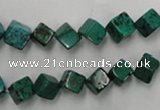 CWB760 15.5 inches 6*6mm cube howlite turquoise beads wholesale