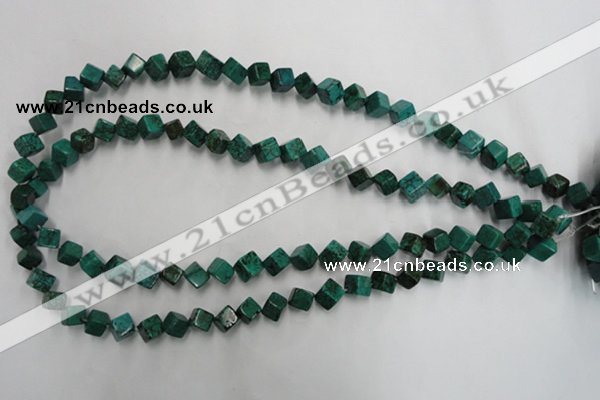 CWB760 15.5 inches 6*6mm cube howlite turquoise beads wholesale