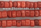 CWB824 15.5 inches 2*4mm tyre howlite turquoise beads wholesale
