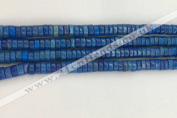 CWB841 15.5 inches 3*6mm tyre howlite turquoise beads wholesale