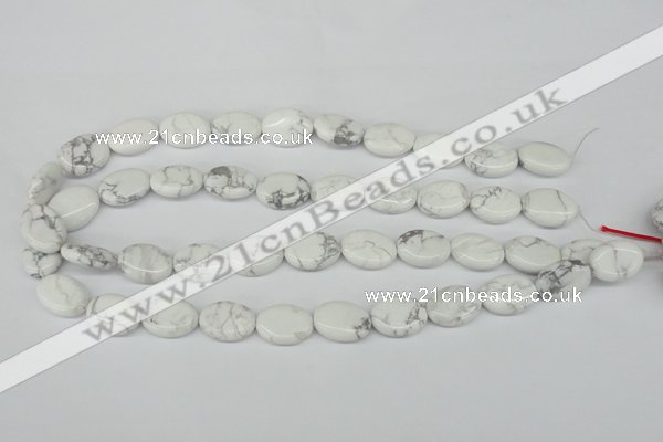 CWB85 15.5 inches 13*18mm oval natural white howlite beads