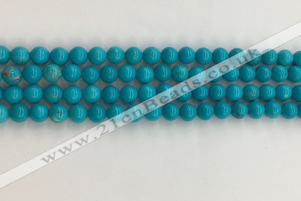 CWB851 15.5 inches 6mm round howlite turquoise beads wholesale