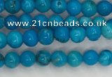 CWB856 15.5 inches 3mm round howlite turquoise beads wholesale