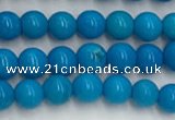 CWB857 15.5 inches 4mm round howlite turquoise beads wholesale