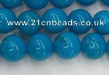 CWB858 15.5 inches 6mm round howlite turquoise beads wholesale