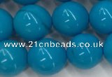 CWB859 15.5 inches 8mm round howlite turquoise beads wholesale