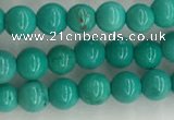 CWB863 15.5 inches 4mm round howlite turquoise beads wholesale