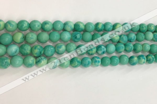 CWB876 15.5 inches 6mm round howlite turquoise beads wholesale