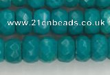 CWB903 15.5 inches 5*8mm faceted rondelle howlite turquoise beads