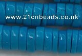 CWB907 15.5 inches 3*8mm tyre howlite turquoise beads wholesale