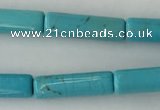 CWB915 15.5 inches 4*13mm tube howlite turquoise beads wholesale