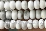 CWB916 15.5 inches 2*4mm rondelle white howlite turquoise beads