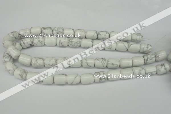 CWB94 15.5 inches 12*16mm drum natural white howlite beads