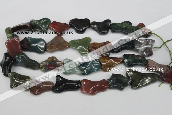 CWG03 15.5 inches 25*33mm wavy freeform Indian agate gemstone beads