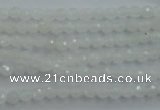 CWH01 15.5 inches 4mm faceted round white jade beads wholesale