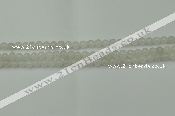 CWH50 15.5 inches 4mm round white jade beads wholesale